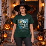 Undeath T-Shirt – Skull & Reaper Gothic Graphic Graphic Tee - Color: forest green
