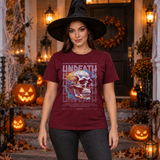 Undeath T-Shirt – Skull & Reaper Gothic Graphic Graphic Tee - Color: maroon