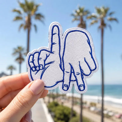 LA Hand Sign Patch, Los Angeles Embroidered Badge, Streetwear Iron On Patch, California Travel Gift For Friends
