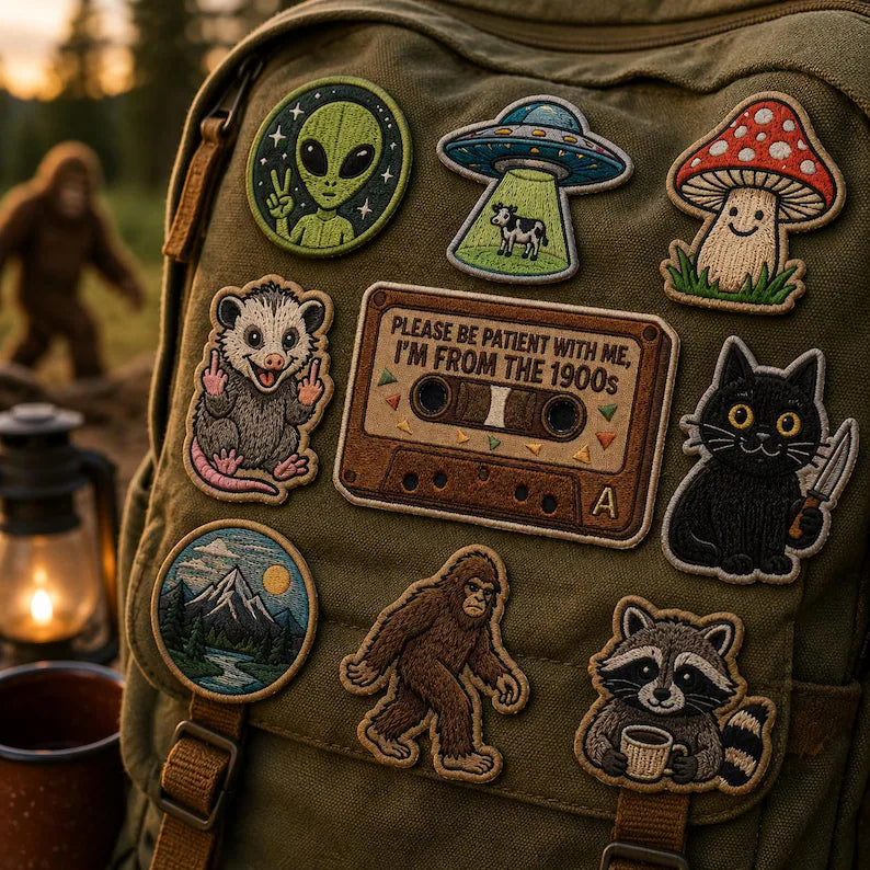 Please Be Patient With Me I'm From The 1900s Patch, Retro Cassette Tape Iron On Patches, Funny 90s Badge, Birthday Gift for Millennials