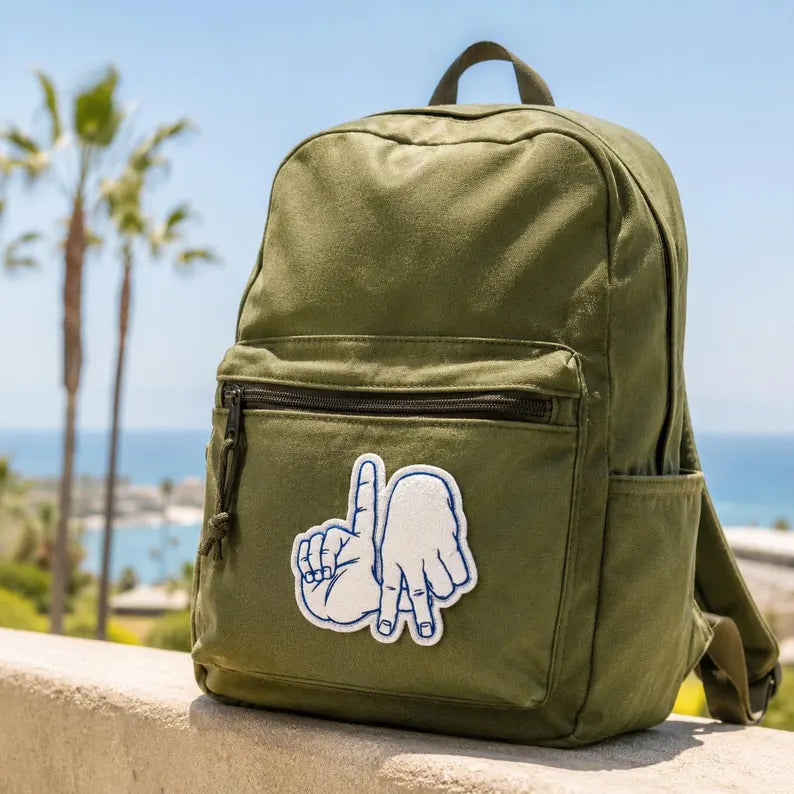 LA Hand Sign Patch, Los Angeles Embroidered Badge, Streetwear Iron On Patch, California Travel Gift For Friends