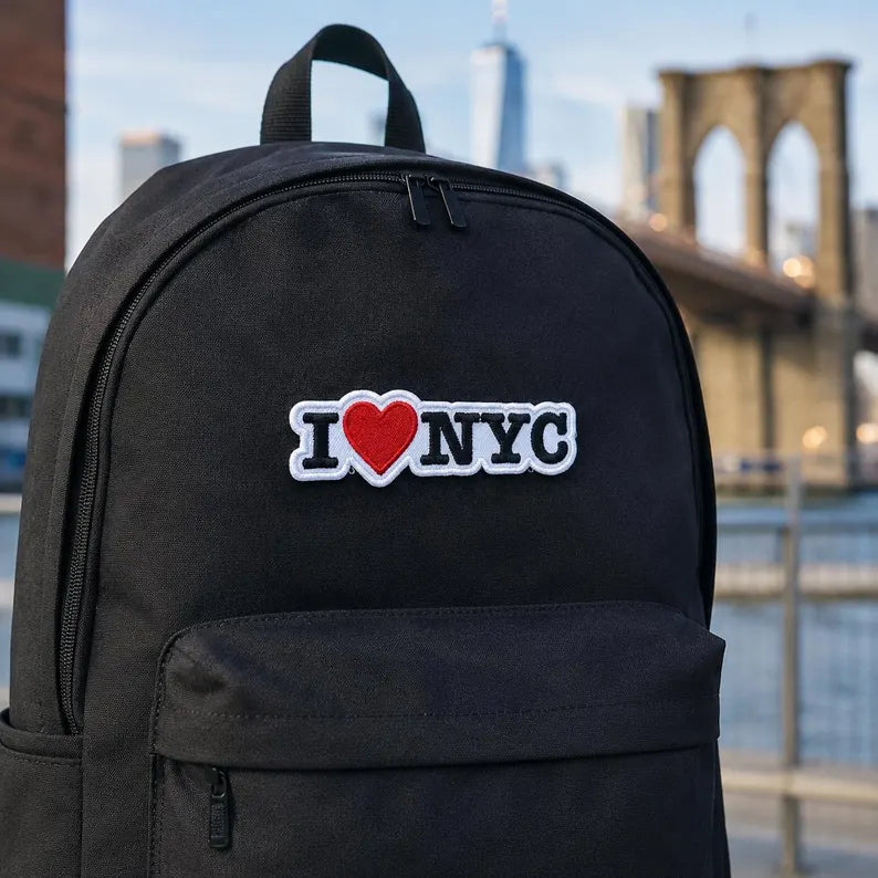 I Love NYC Embroidered Patch, Classic New York Heart Iron On Patch, Retro Red Heart Badge, Big Apple Travel Souvenir Jacket Backpack Gift