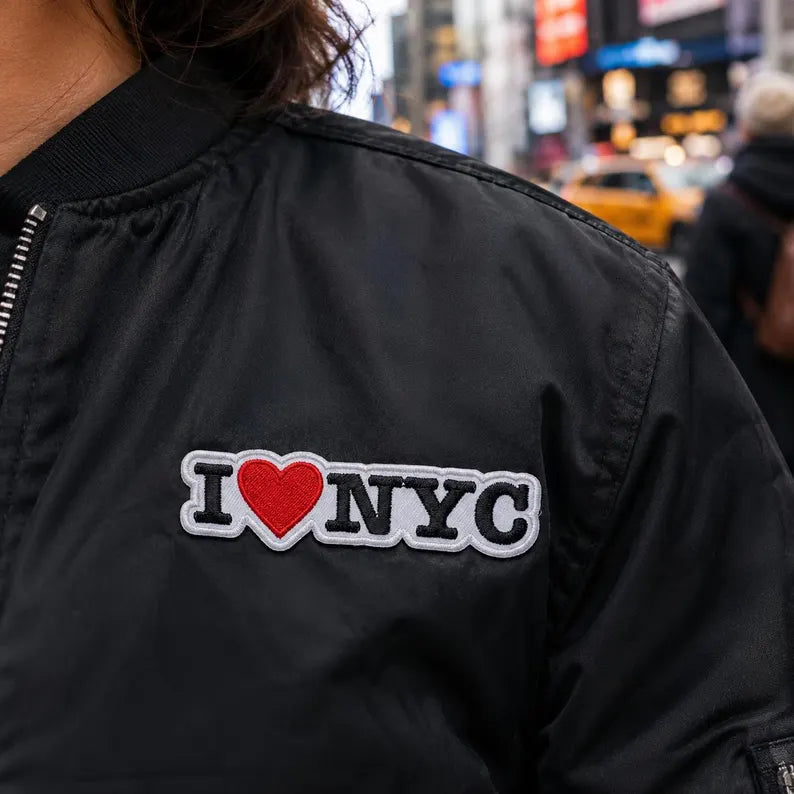 I Love NYC Embroidered Patch, Classic New York Heart Iron On Patch, Retro Red Heart Badge, Big Apple Travel Souvenir Jacket Backpack Gift