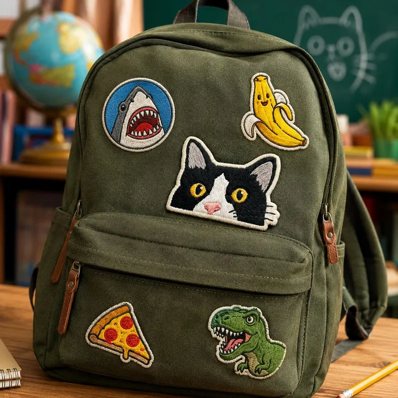 Cute Black Cat Embroidered Patch, Peeking Kitten Iron On Patch, Kawaii Animal Badge, Jacket Backpack Craft Gift Her