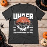 Under Death T-Shirt – Skull & Reaper Gothic Graphic Graphic Tee - Color: charcoal