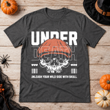 Under Death T-Shirt – Skull & Reaper Gothic Graphic Graphic Tee - Color: dark heather