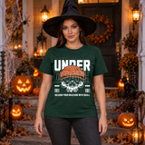 Under Death T-Shirt – Skull & Reaper Gothic Graphic Graphic Tee - Color: forest green