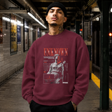 Unknown Stories Statue T-Shirt – Dark Editorial / Gothic Streetwear Tee - Color: maroon