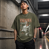 Unknown Stories Statue T-Shirt – Dark Editorial / Gothic Streetwear Tee - Color: Military Green