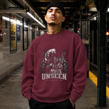 Unseen Reaper Statue T-Shirt – Dark Editorial / Gothic Streetwear Tee - Color: maroon