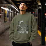 Unseen Reaper Statue T-Shirt – Dark Editorial / Gothic Streetwear Tee - Color: military green