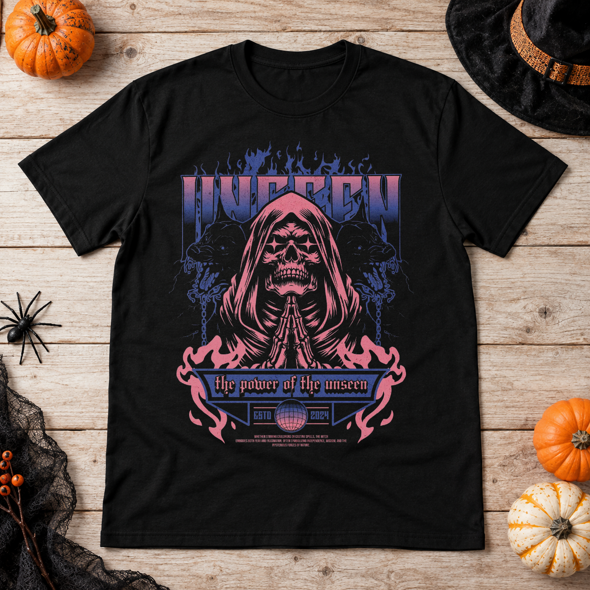 Unseen T-Shirt – Dark Editorial Graphic Design Graphic Tee - Color: black