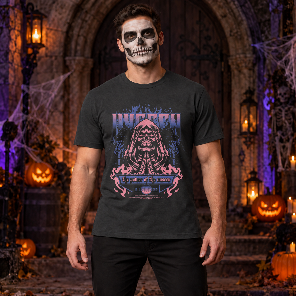 Unseen T-Shirt – Dark Editorial Graphic Design Graphic Tee - Color: charcoal