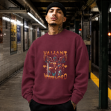 Valiant Warlord Angel T-Shirt – Gothic Streetwear Poster Graphic Tee - Color: maroon
