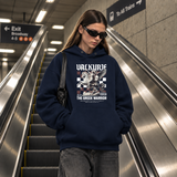 Valkyrie the Greek Warrior Horse Hoodie – Gothic Streetwear Poster Graphic Hoodie - Color: navy