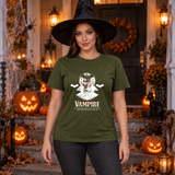 Vampire Immortality T-Shirt – Dark Gothic Halloween Graphic Graphic Tee - Color: military green