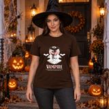 Vampire Immortality T-Shirt – Skull & Reaper Gothic Graphic Graphic Tee - Color: chocolate