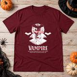 Vampire Immortality T-Shirt – Skull & Reaper Gothic Graphic Graphic Tee - Color: maroon