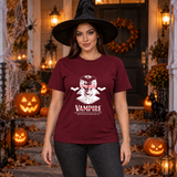 Vampire Immortality T-Shirt – Skull & Reaper Gothic Graphic Graphic Tee - Color: maroon