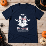 Vampire Immortality T-Shirt – Skull & Reaper Gothic Graphic Graphic Tee - Color: navy