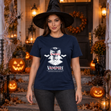 Vampire Immortality T-Shirt – Skull & Reaper Gothic Graphic Graphic Tee - Color: navy