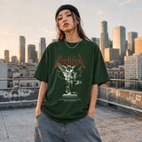 Vestigial Sculptor Guides Angel T-Shirt – Dark Art / Renaissance Aesthetic Graphic Tee - Color: Forest Green