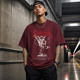 Vestigial Sculptor Guides Angel T-Shirt – Dark Art / Renaissance Aesthetic Graphic Tee - Color: Maroon