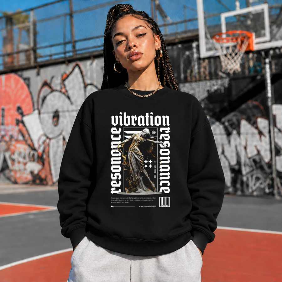 Vibration Resonance Reaper T-Shirt – Dark Editorial / Gothic Streetwear Tee - Color: black