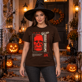 Vintage Skull T-Shirt – Skull & Reaper Gothic Graphic Graphic Tee - Color: chocolate