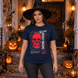 Vintage Skull T-Shirt – Skull & Reaper Gothic Graphic Graphic Tee - Color: navy