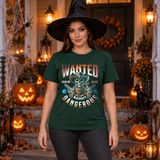 Wanted Bandit Gangerous T-Shirt – Punk Rock Streetwear Graphic Graphic Tee - Color: forest green