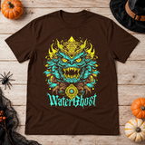 Water Ghost T-Shirt – Skull & Reaper Gothic Graphic Graphic Tee - Color: chocolate