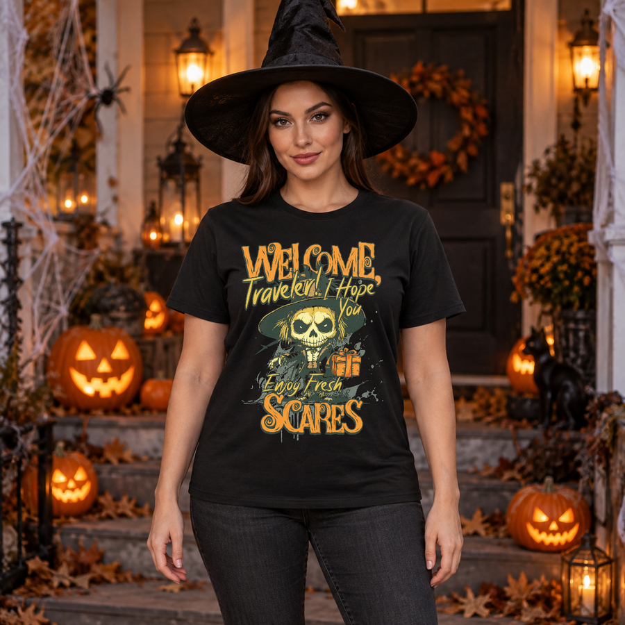 Welcome to the Scare Zone T-Shirt – Dark Streetwear Graphic Design Graphic Tee - Color: black