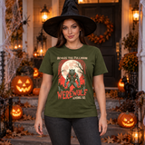 Werewolf Among Us T-Shirt – Zombie & Monster Horror Graphic Graphic Tee - Color: military green