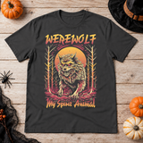 Werewolf - My Spirit Animal T-Shirt – Zombie & Monster Horror Graphic Graphic Tee - Color: charcoal