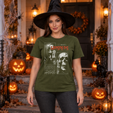 Whispers T-Shirt – Classic Halloween Graphic Design Graphic Tee - Color: military green