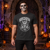 Wicked Skull! T-Shirt – Skull & Reaper Gothic Graphic Graphic Tee - Color: charcoal