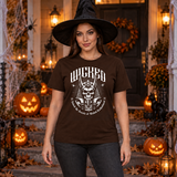 Wicked Skull! T-Shirt – Skull & Reaper Gothic Graphic Graphic Tee - Color: chocolate