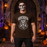 Wicked Skull! T-Shirt – Skull & Reaper Gothic Graphic Graphic Tee - Color: chocolate