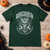 Wicked Skull! T-Shirt – Skull & Reaper Gothic Graphic Graphic Tee - Color: forest green