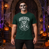 Wicked Skull! T-Shirt – Skull & Reaper Gothic Graphic Graphic Tee - Color: forest green