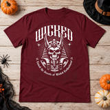 Wicked Skull! T-Shirt – Skull & Reaper Gothic Graphic Graphic Tee - Color: maroon