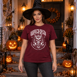 Wicked Skull! T-Shirt – Skull & Reaper Gothic Graphic Graphic Tee - Color: maroon