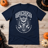 Wicked Skull! T-Shirt – Skull & Reaper Gothic Graphic Graphic Tee - Color: navy