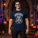 Wicked Skull! T-Shirt – Skull & Reaper Gothic Graphic Graphic Tee - Color: navy