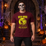 Wild Bear Into the WIld T-Shirt – Animal Streetwear Graphic Graphic Tee - Color: maroon