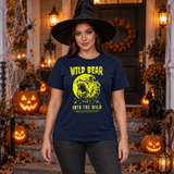 Wild Bear Into the WIld T-Shirt – Animal Streetwear Graphic Graphic Tee - Color: navy