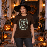Wild West Wanderer T-Shirt – Dark Streetwear Graphic Design Graphic Tee - Color: chocolate