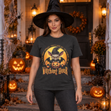 Witching Hour T-Shirt – Skull & Reaper Gothic Graphic Graphic Tee - Color: charcoal