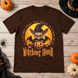 Witching Hour T-Shirt – Skull & Reaper Gothic Graphic Graphic Tee - Color: chocolate
